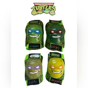 TMNT KNEE & ELBOW PADS 3D BIKE PADS TEENAGE NINJA MUTANT TURTLES VELCRO